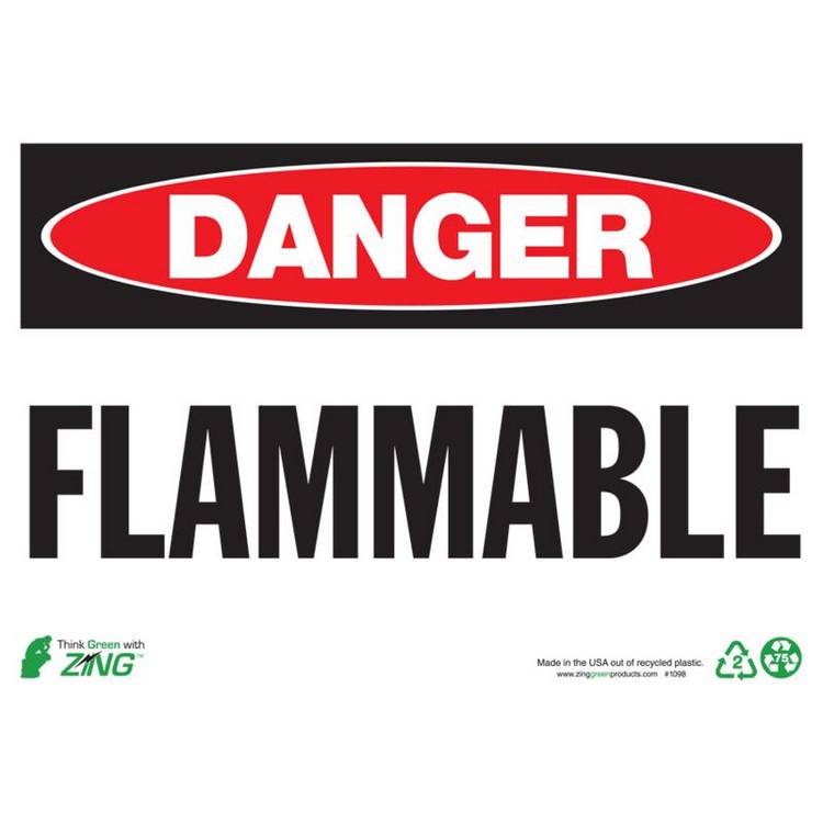 ZING Eco Safety Sign, Danger, 7X10- Model 1098