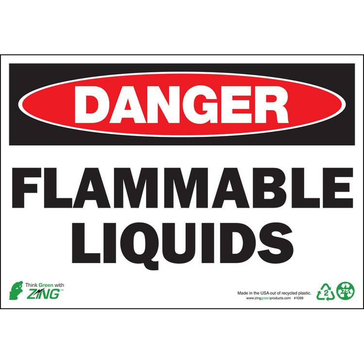 ZING Eco Safety Sign, Danger, 7X10- Model 1099A