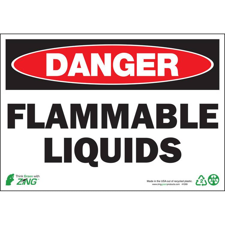 ZING Eco Safety Sign, Danger, 7X10- Model 1099S