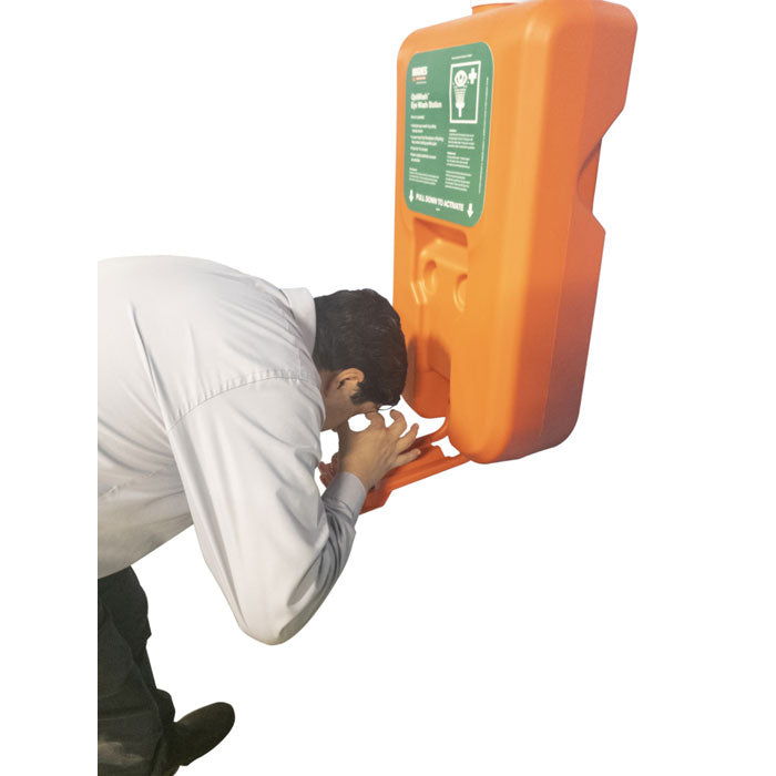 OptiWash 10-Gallon Gravity-Fed Eye Wash Station – Spill 911 Inc.