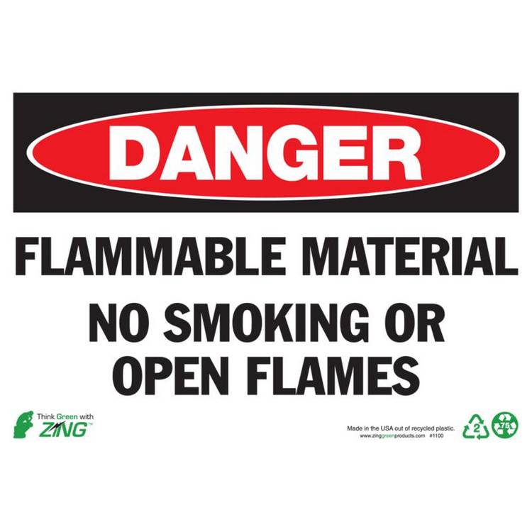 ZING Eco Safety Sign, Danger, 7X10- Model 1100