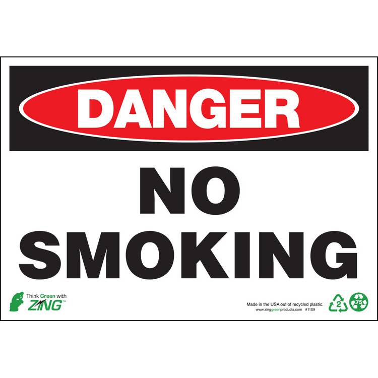 ZING Eco Safety Sign, Danger, 7X10- Model 1109A