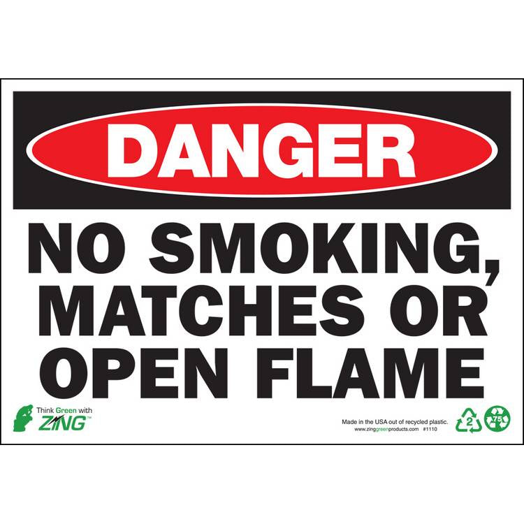 ZING Eco Safety Sign, Danger, 7X10- Model 1110S