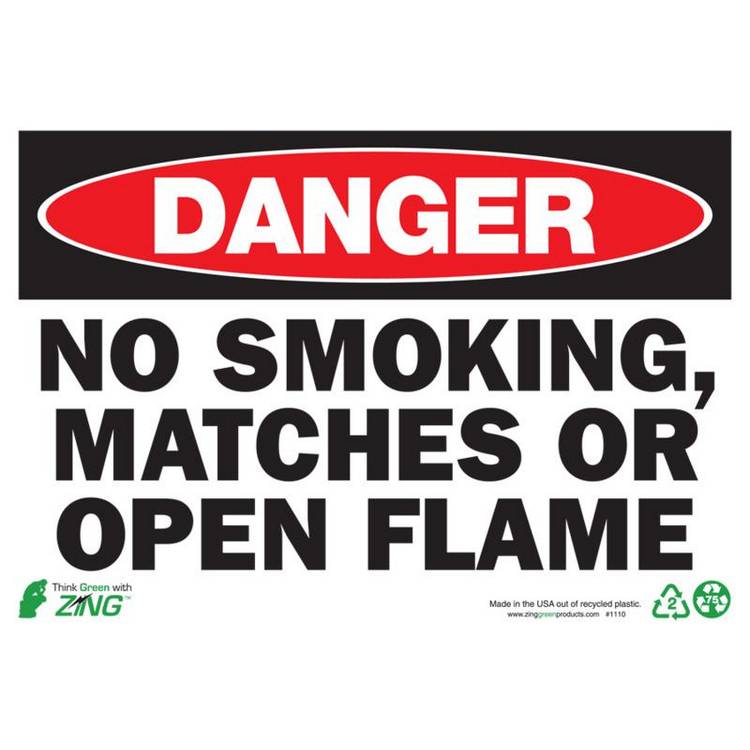 ZING Eco Safety Sign, Danger, 7X10- Model 1110