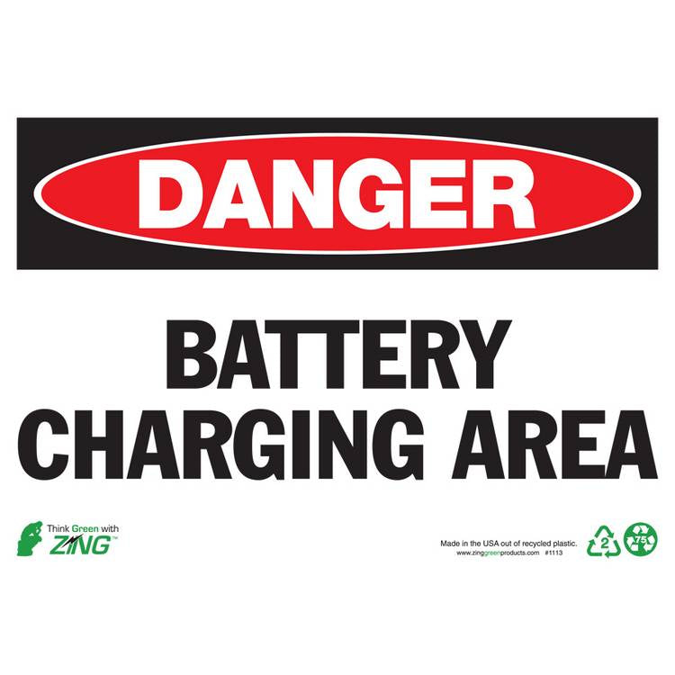 ZING Eco Safety Sign, Danger, 7X10- Model 1113A