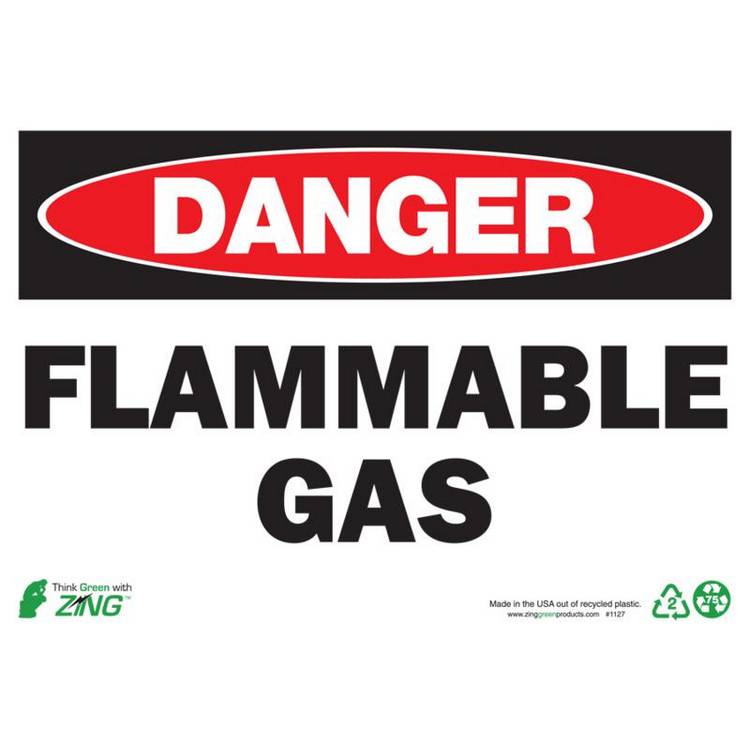 ZING Eco Safety Sign, Danger, 7X10- Model 1127