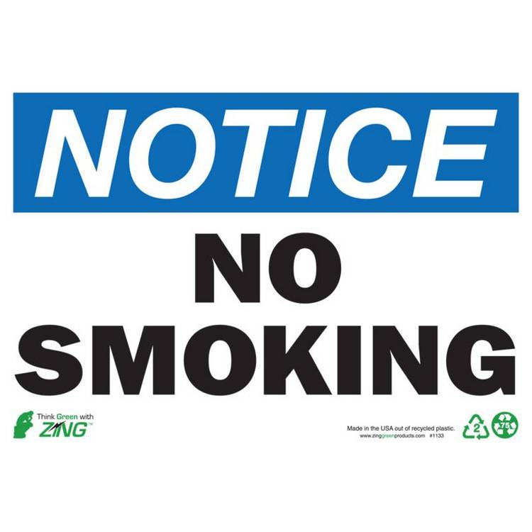 ZING Eco Safety Sign, Notice, 7X10- Model 1133
