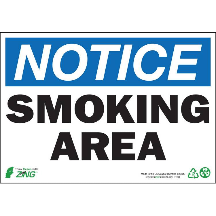 ZING Eco Safety Sign, Notice, 7X10- Model 1135S