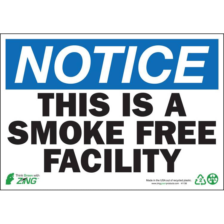 ZING Eco Safety Sign, Notice, 7X10- Model 1136S