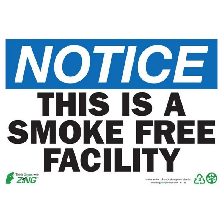 ZING Eco Safety Sign, Notice, 7X10- Model 1136