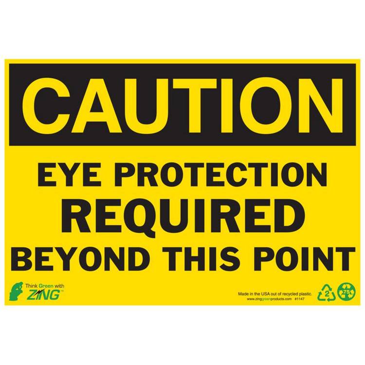 ZING Eco Safety Sign, Caution, 7X10- Model 1147