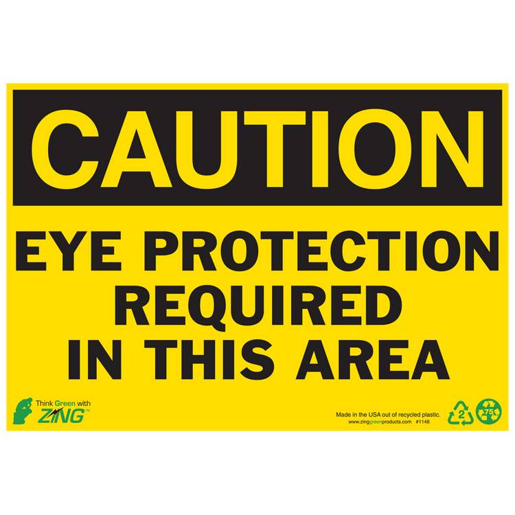 ZING Eco Safety Sign, Caution, 7X10- Model 1148A