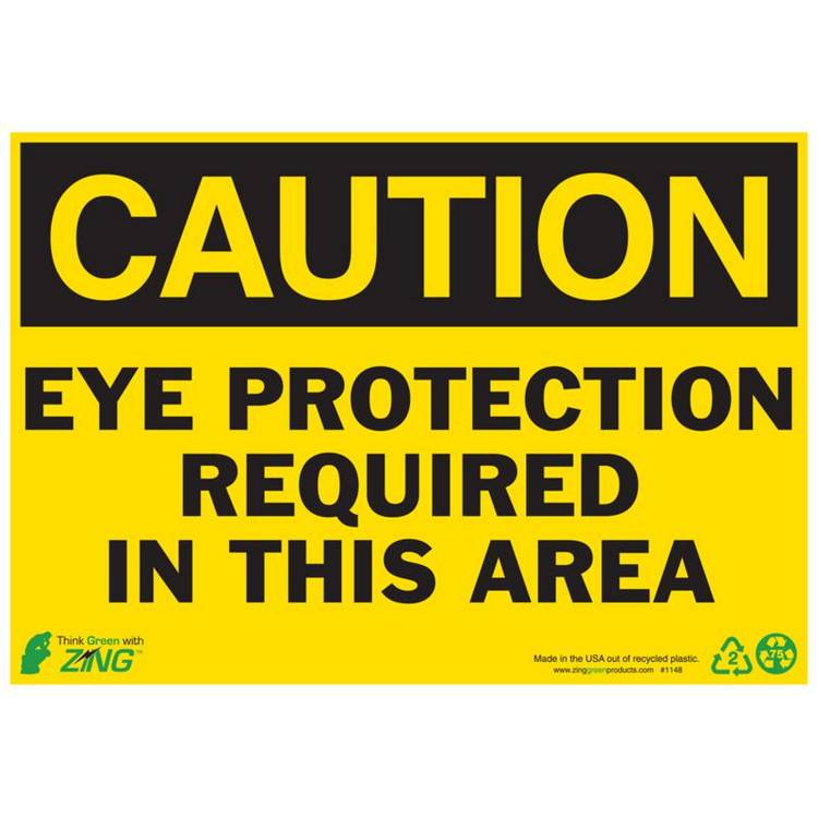 ZING Eco Safety Sign, Caution, 7X10- Model 1148