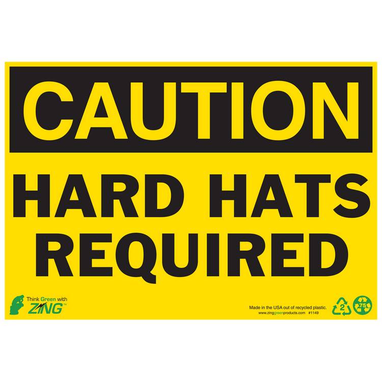 ZING Eco Safety Sign, Caution, 7X10- Model 1149A
