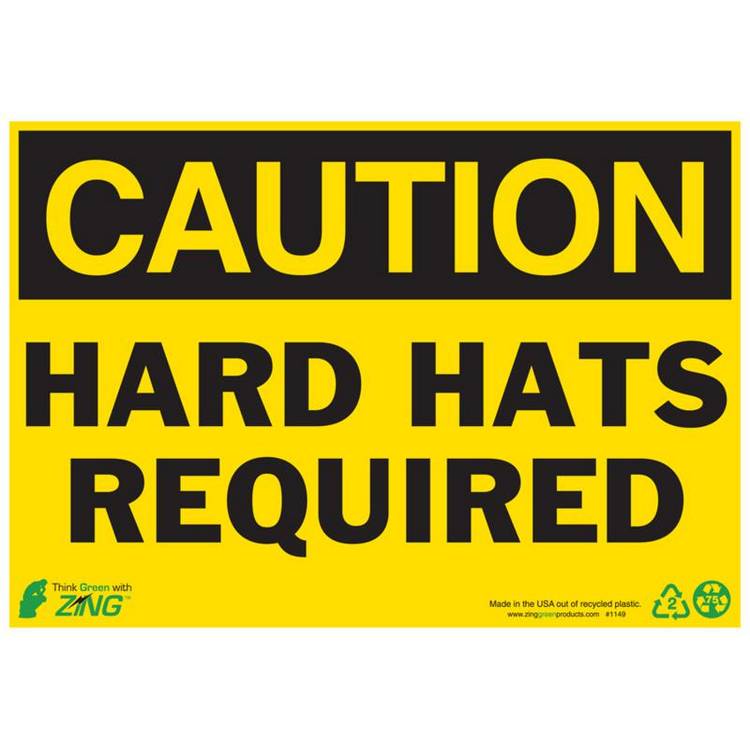 ZING Eco Safety Sign, Caution, 7X10- Model 1149