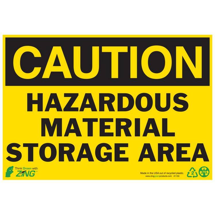 ZING Eco Safety Sign, Caution, 7X10- Model 1150