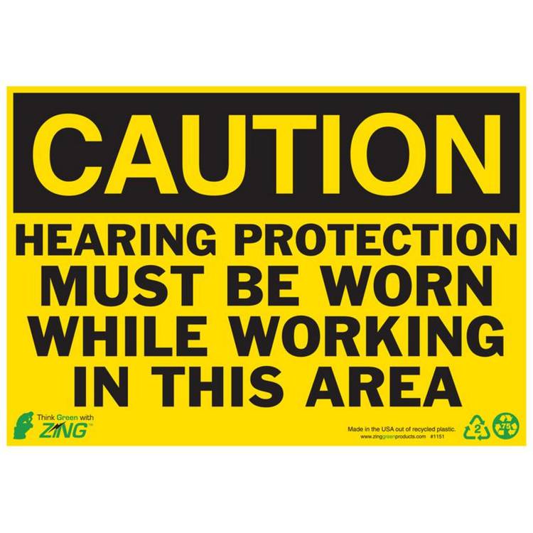 ZING Eco Safety Sign, Caution, 7X10- Model 1151