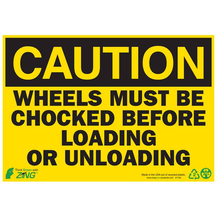 ZING Eco Safety Sign, Caution, 7X10- Model 1153A