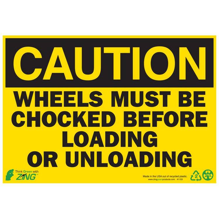 ZING Eco Safety Sign, Caution, 7X10- Model 1153
