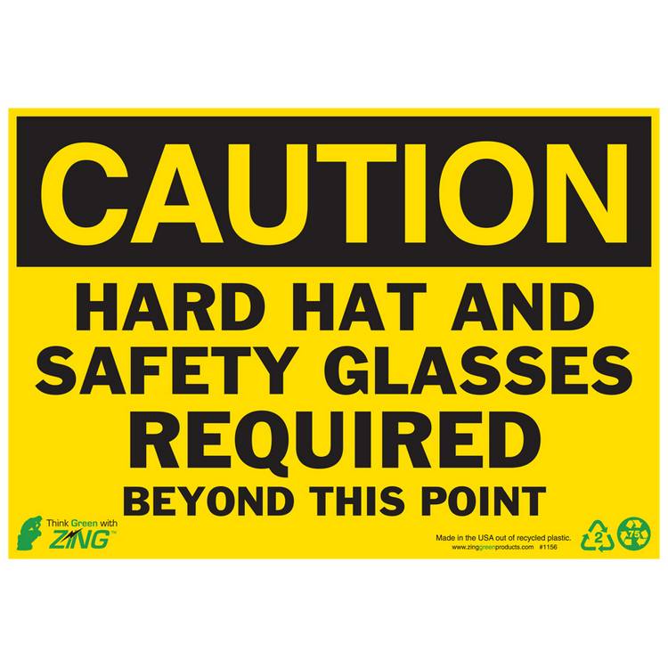 ZING Eco Safety Sign, Caution, 7X10- Model 1156A