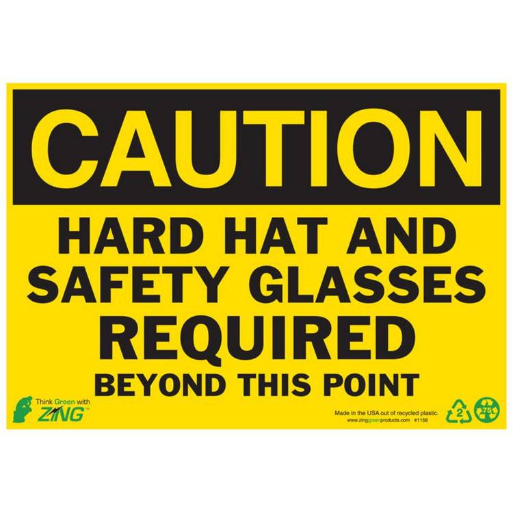 ZING Eco Safety Sign, Caution, 7X10- Model 1156