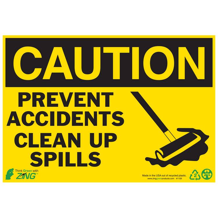 ZING Eco Safety Sign, Caution, 7X10- Model 1159A
