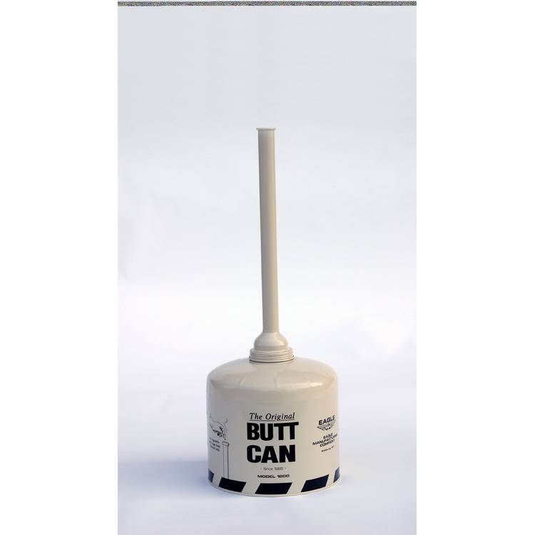 5G Cigarette Butt Can Beige Metal - Model 1200BEIGE