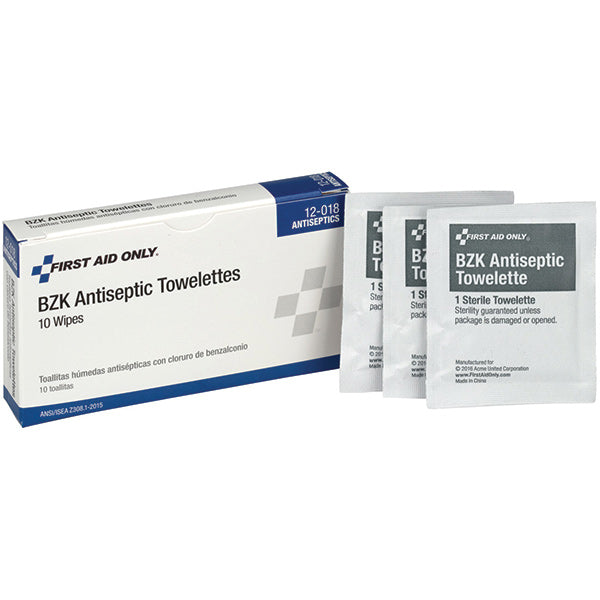 BZK Antiseptic Towelettes (Unitized Refill), 10/Box