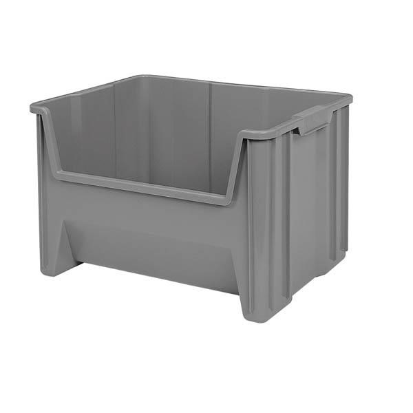 Akro-Mils® Stak-N-Store Bin, 15 1/4"L x 12 7/16"H x 19 7/8"W, Gray, 1/Each