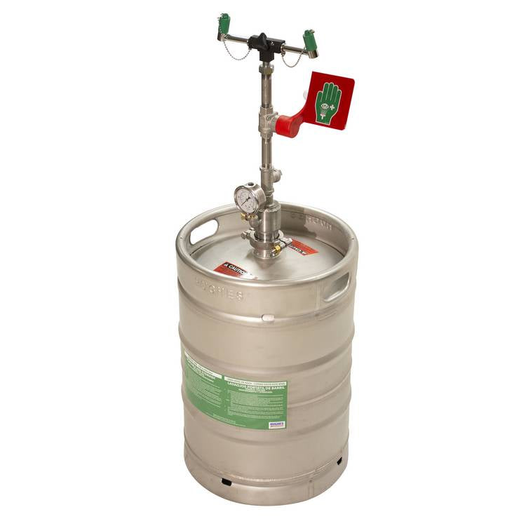 Hughes Portable, Self-Contained Emergency Eye Wash, Pressurized, 15 Gallon