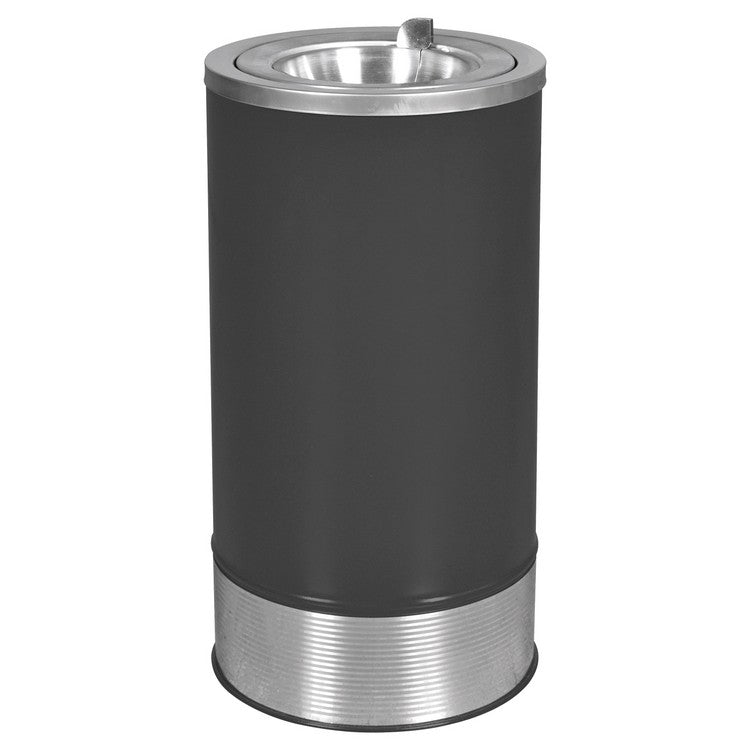 Pioneer Floor Urn with Flip Top - Black