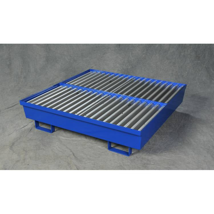 4 Drum Steel Containment Pallet - Blue - Model 1640ST