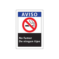 Thumbnail for ZING No Smoking Label, 7X5, 2/PK- Model 1833S