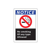 Thumbnail for ZING No Smoking Sign, 10X7- Model 1836A