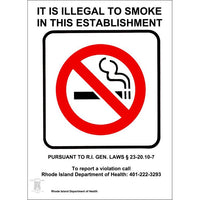 Thumbnail for ZING No Smoking Sign, Rhode Is, 10X7- Model 1863A