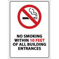 Thumbnail for ZING No Smoking Sign, 10 Feet, 10x7- Model 1876S