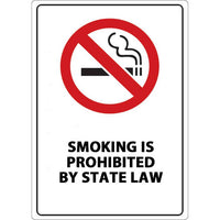 Thumbnail for ZING No Smoking Sign, State Law, 10x7- Model 1880S