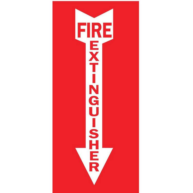 ZING Safety Sign, FIRE EXT, 14X3.25- Model 1885G