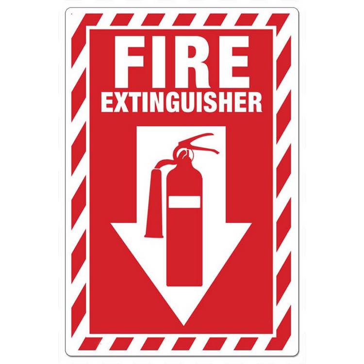 ZING Safety Sign, FIRE EXT, 10X7- Model 1887G
