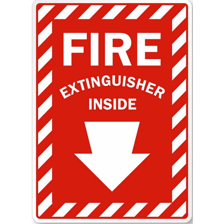 ZING Safety Sign, FIRE EXT, 10X7- Model 1889A