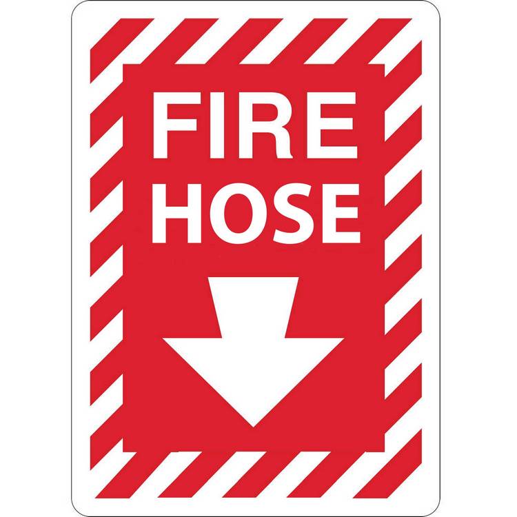 ZING Safety Sign, FIRE HOSE, 10X7- Model 1893S