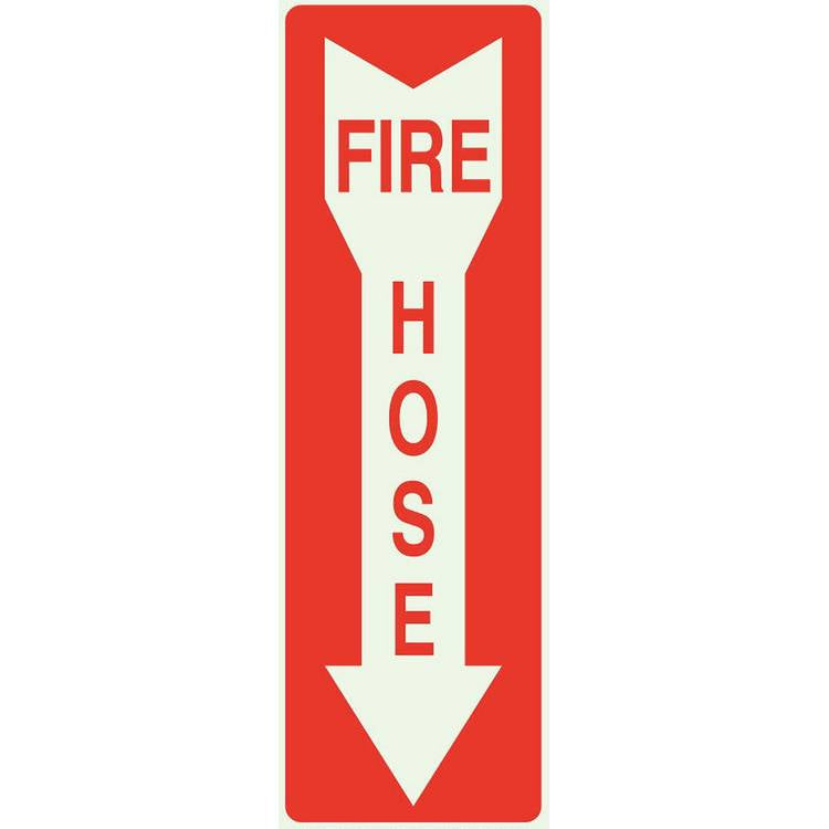 ZING Safety Sign, FIRE HOSE, 14X3.25- Model 1895S
