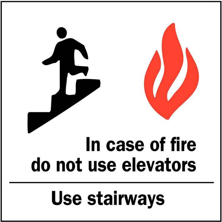 ZING Safety Sign, FIRE STAIRS 10X7- Model 1896A