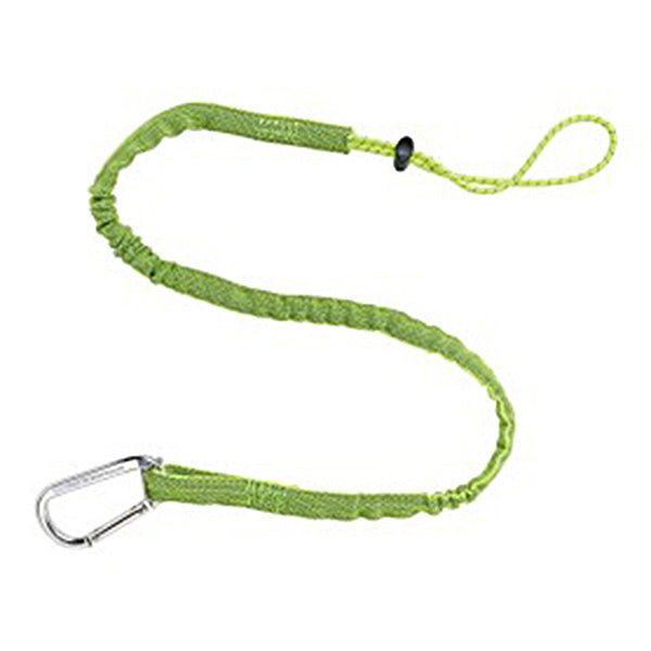 Ergodyne® Squids® 3100 Tool Lanyard, Single Alum Carabiner, Standard, 10 lb, Lime, 1/Each