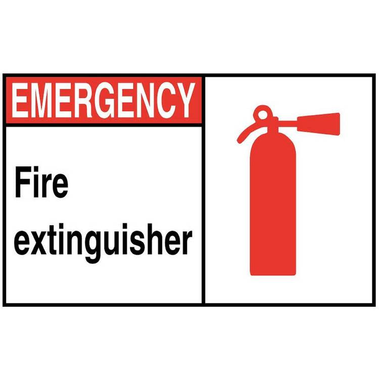 ZING Safety Sign, FIRE EXTINGUISH, 7X10- Model 1902A