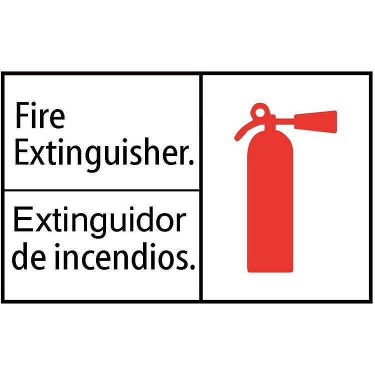 ZING Safety Sign, FIRE EXTINGUISH, 7X10- Model 1903A