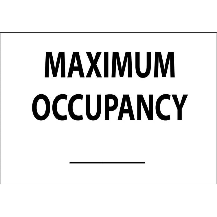 ZING Safety Sign, OCCUPANCY, 7X10- Model 1905A