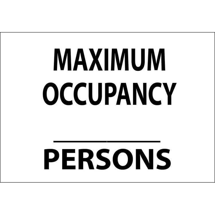 ZING Safety Sign, OCCUPANCY, 7X10- Model 1906A