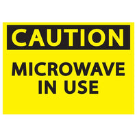 Thumbnail for ZING Safety Sign, MICROWAVE, 7X10- Model 1909S
