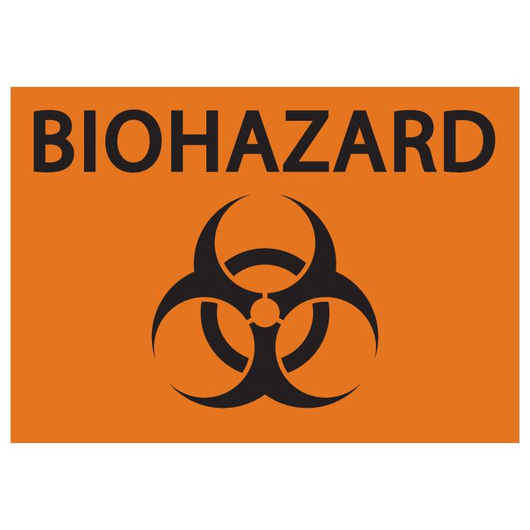 ZING Safety Sign, BIOHAZARD, 7X10- Model 1912A